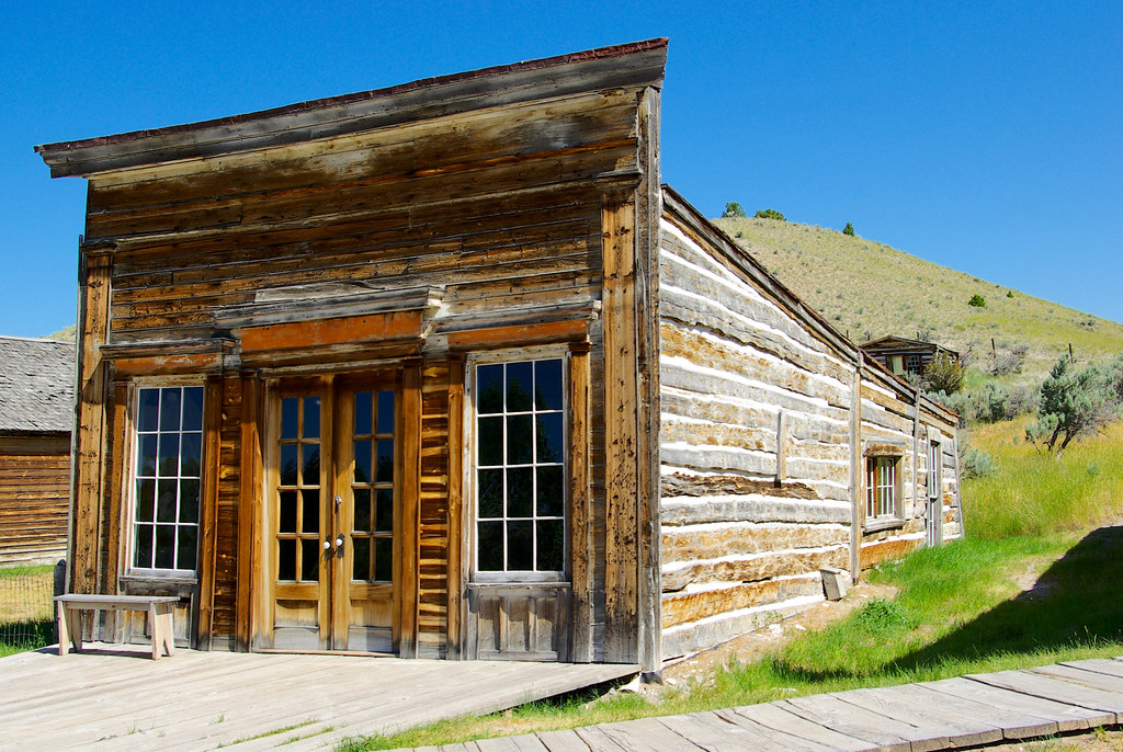 Assay Office, Bannack, Montana, July 30, 2010. Image shared as public domain on Pixabay and Flickr as “Bannack Assay Office.”