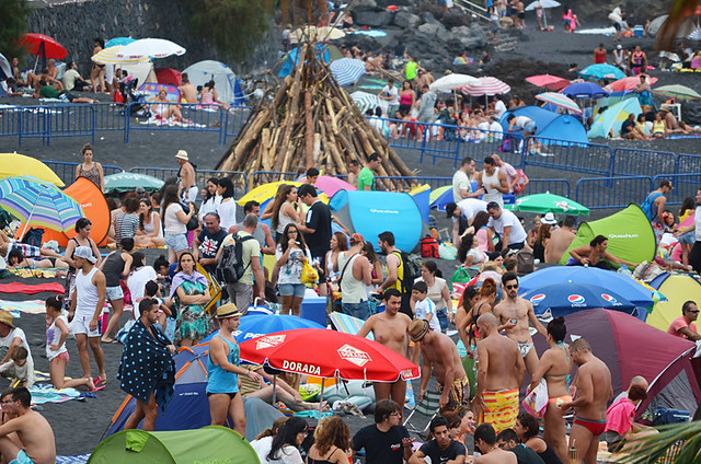 San Juan beach party, Puerto de la Cruz, Tenerife