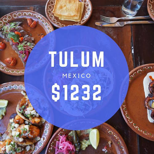 Tulum, Mexico $1232 mo.