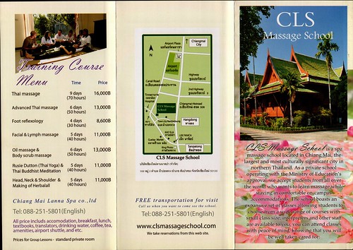 Brochure CLS Massage School Chiang Mai Thailand 2