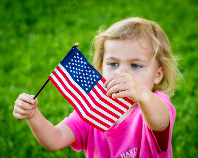 Flag, American Flag, Child, Patriot, Young, Patriotism 