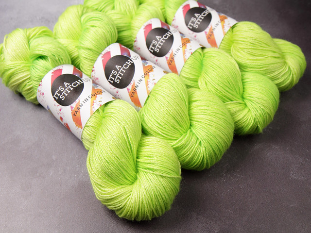 Brilliance 4 Ply  – British Bluefaced Leicester wool and silk hand-dyed yarn 100g – ‘Uranium’