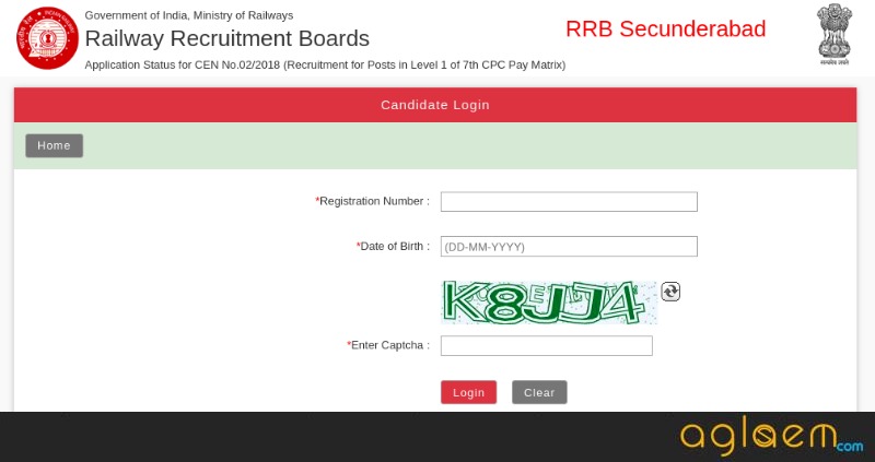 RRB Group D Application Status 2018
