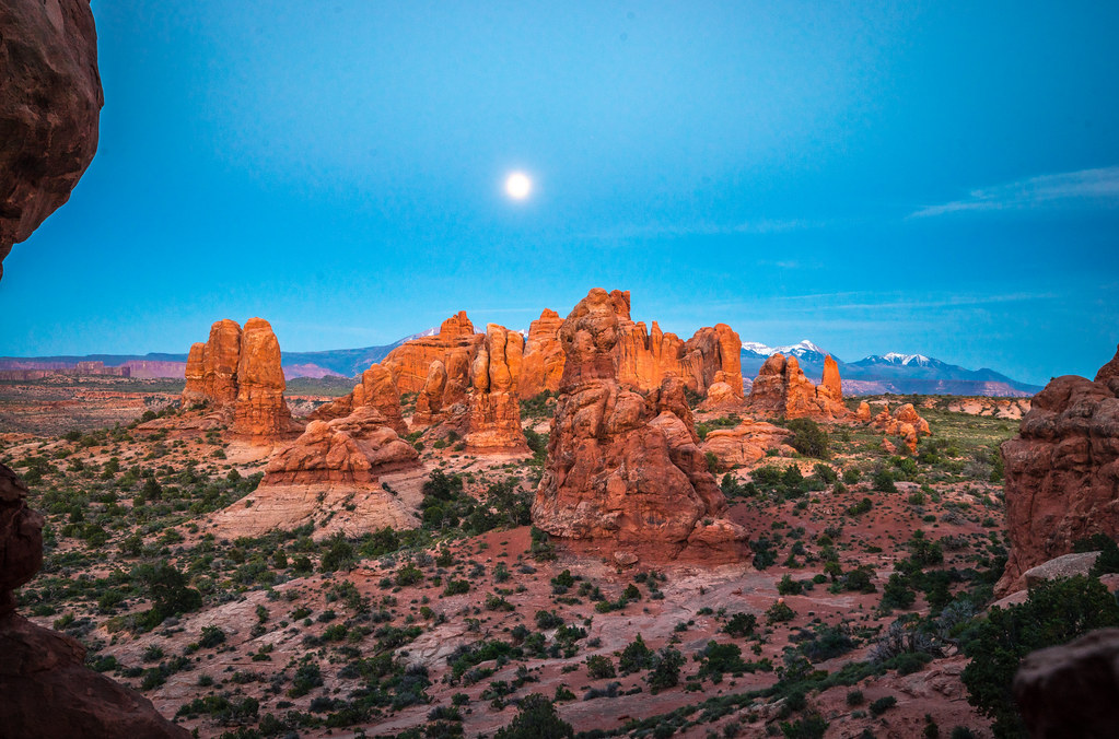 Arches National Park Turret Arch North Window Frozen Wind