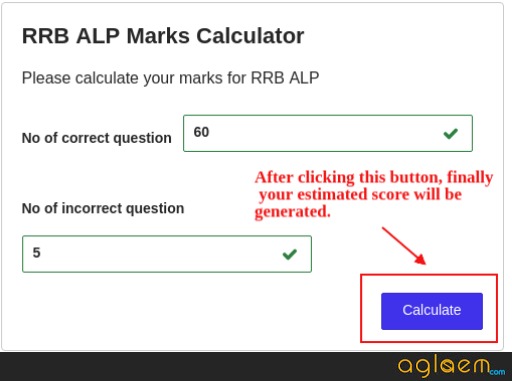 RRB MARKS CALCULATOR 2