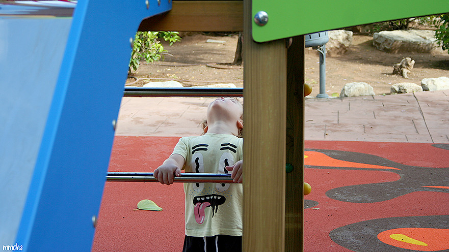 niño jugando en el parque