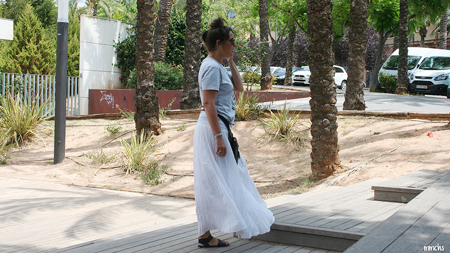 falda blanca Ibicenca