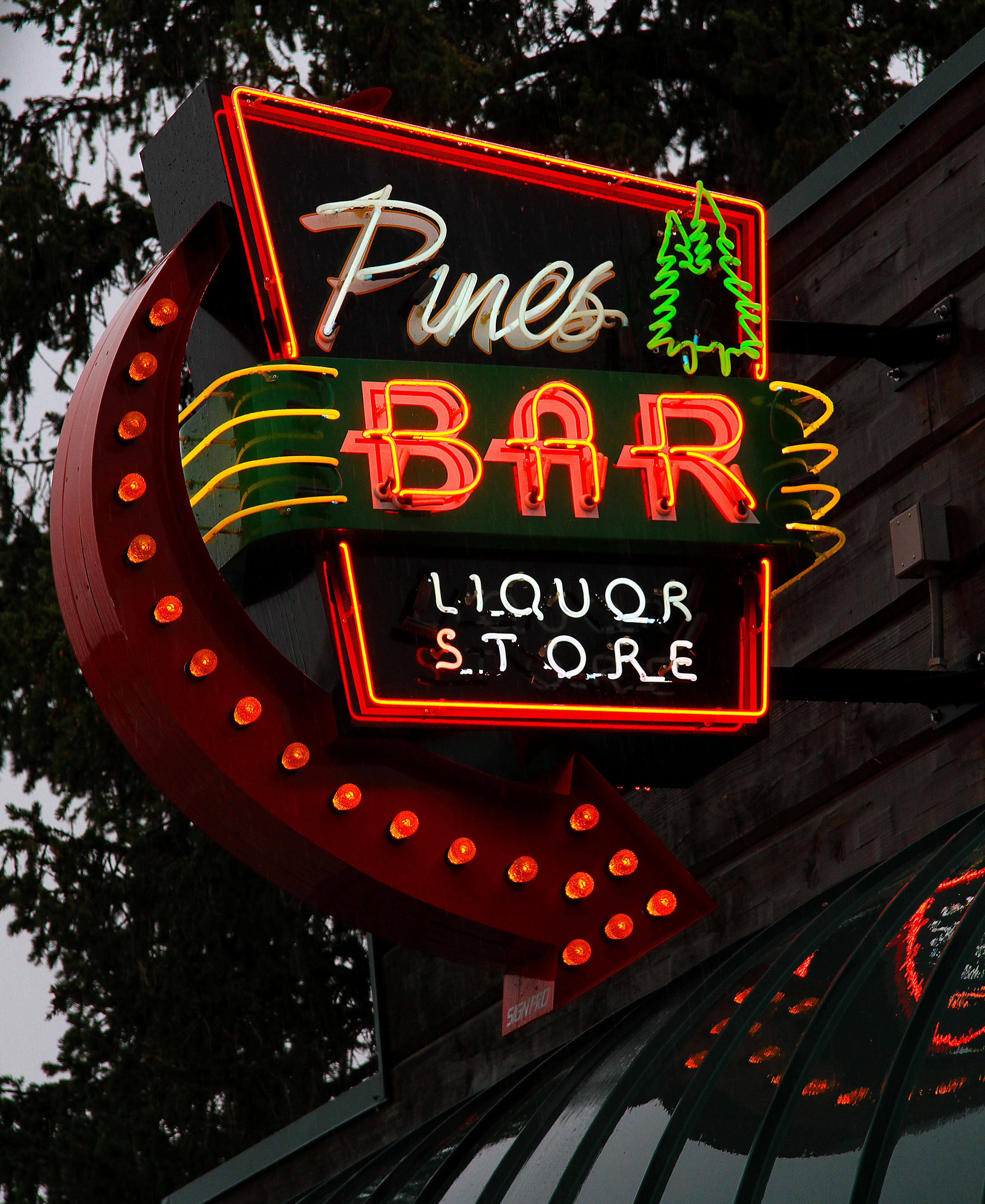 Pines Bar - 260 North Main Street, Thayne, Wyoming U.S.A. - August 22, 2018