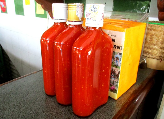 Payung Cafe own-made chili sauce