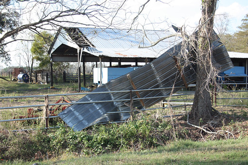 Damage to a barn