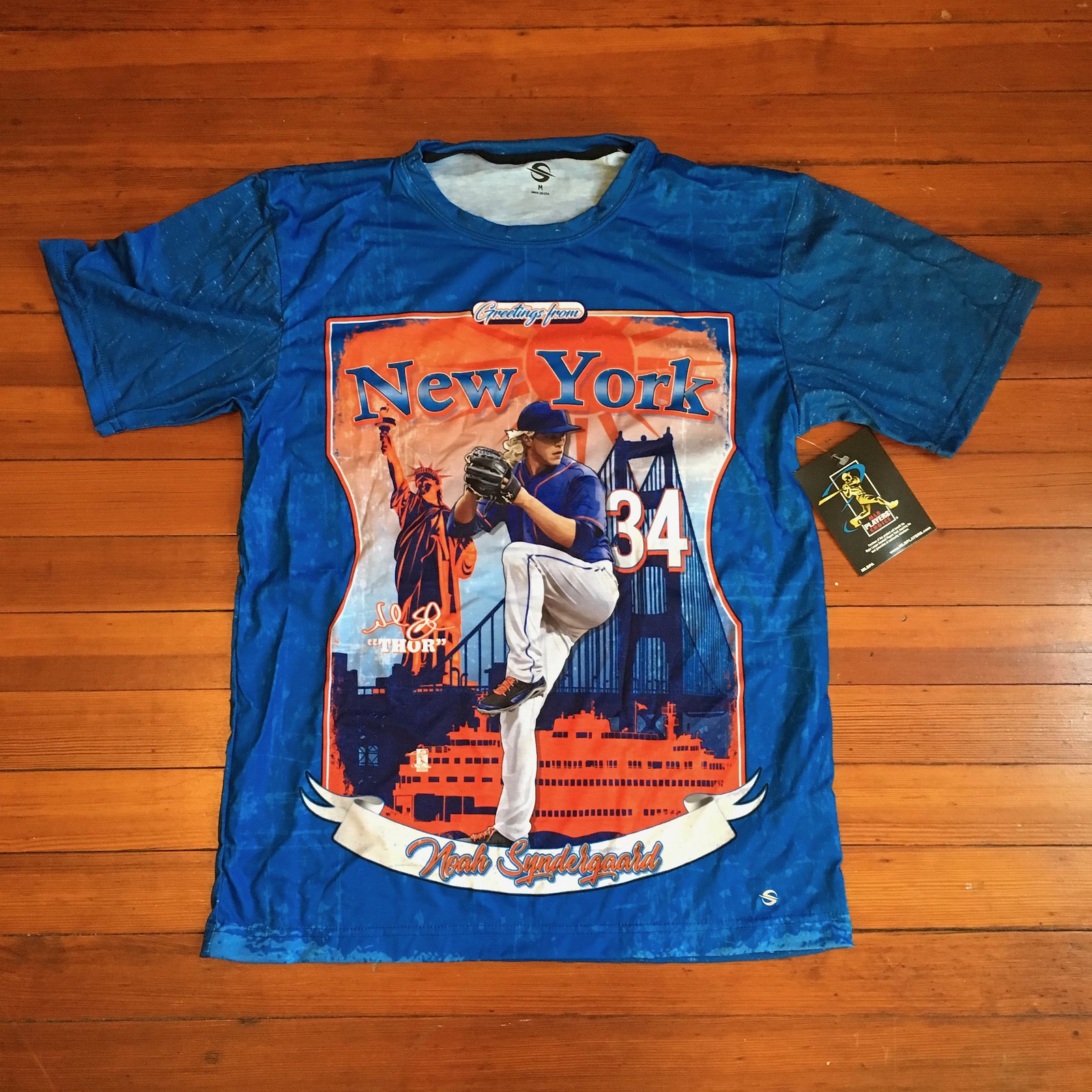 Jacob deGrom New York Mets Fanatics Branded 2019 Stars & Stripes Banner  Wave Name & Number T-Shirt - Navy