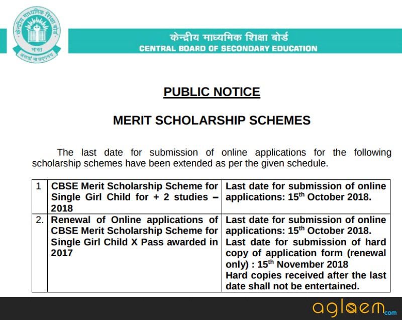 CBSE Extends Application Date for Single Girl Child Scholarship to October 15