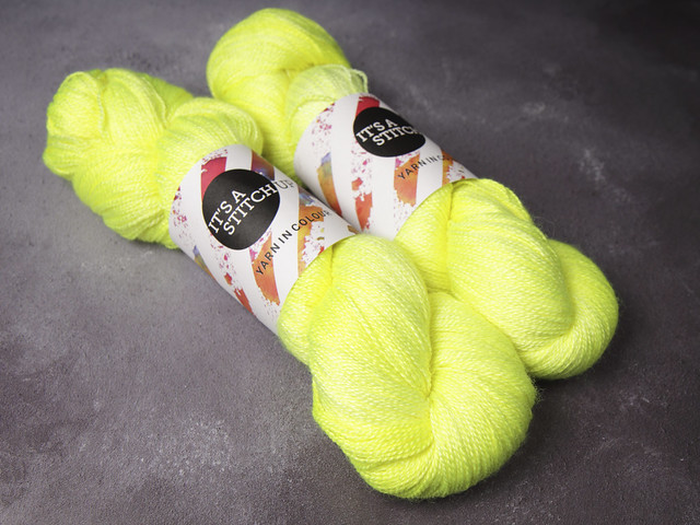 Brilliance Lace – British Bluefaced Leicester wool and silk hand-dyed yarn 100g – ‘Health and Safety Gone Mad’