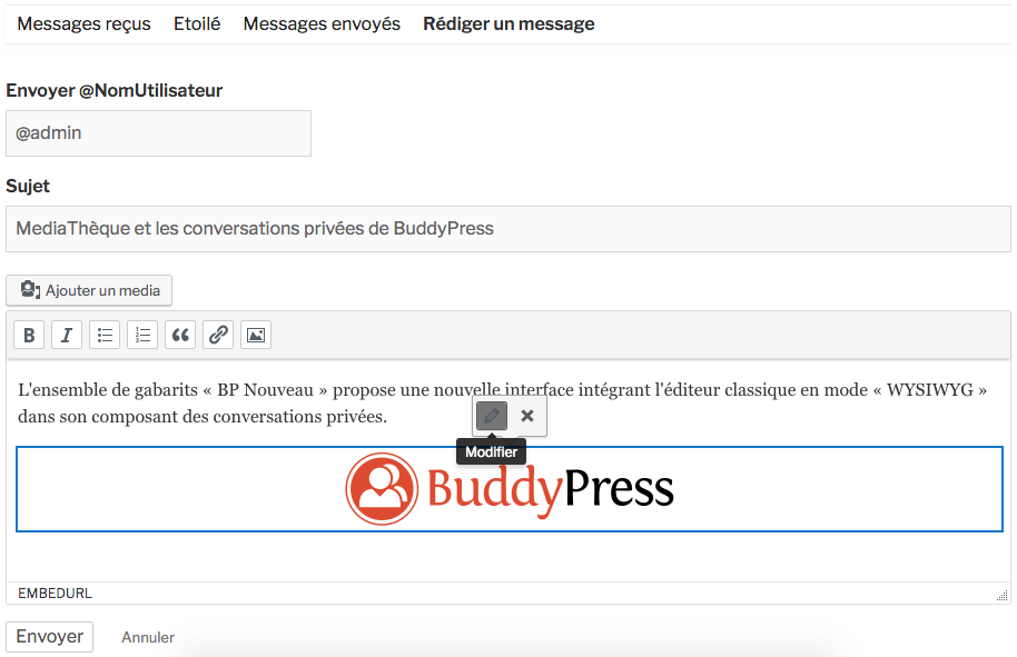 MediaThèque et BuddyPress