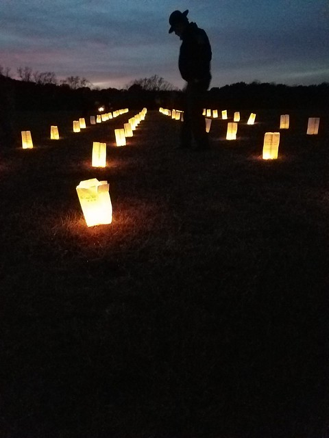 The luminary event takes place each year on or near Veteran's Day in remembrance of all those who have served at Sailor's Creek Battlefield State Park, Va.