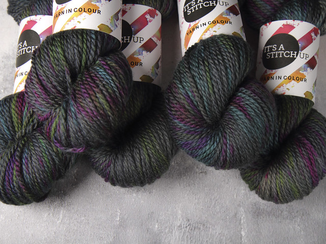 Awesome Aran – pure British superwash wool hand-dyed yarn 100g – ‘Space Race’