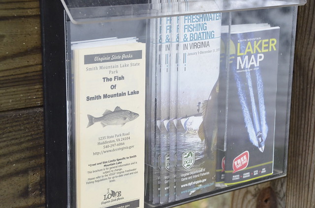 Maps of the lake are available as well as fishing regulations near the boat launch - Smith Mountain Lake State Park 