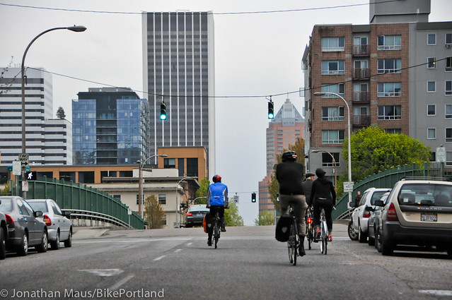 Bike Advisory Committee rides downtown-8