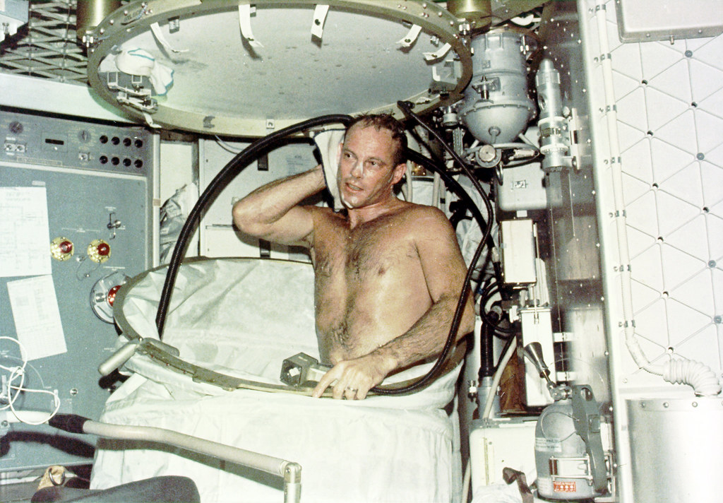 Showering on Skylab
