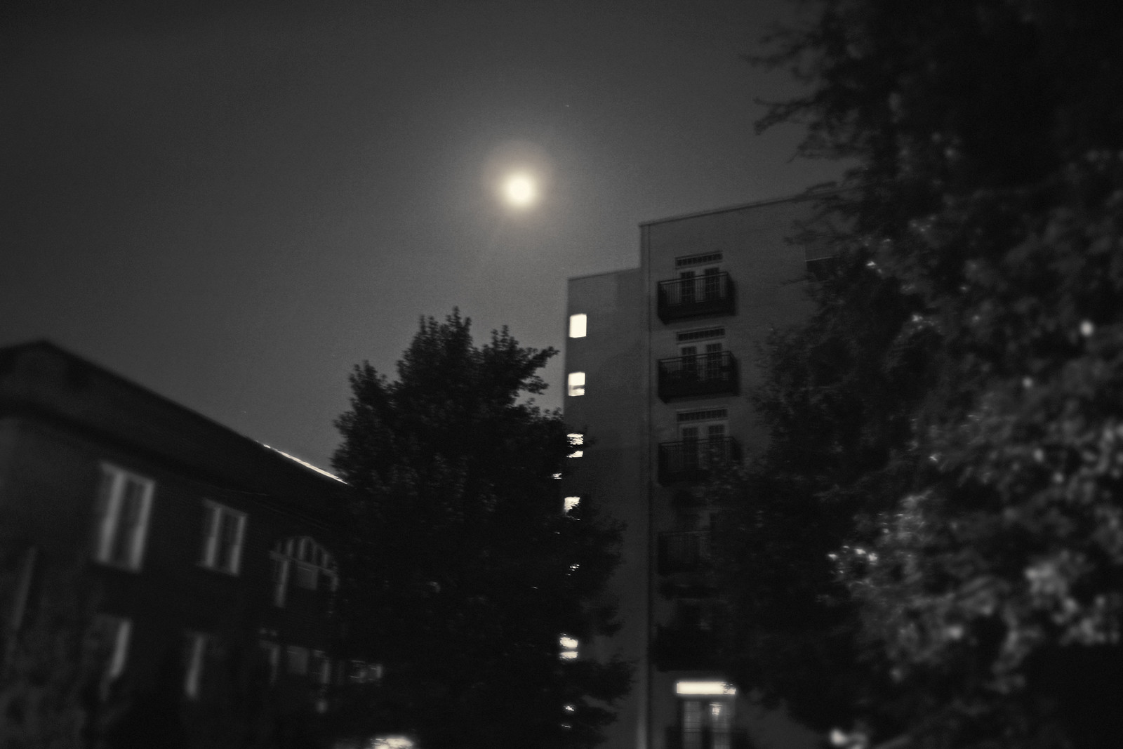 Moon over Midtown Atlanta