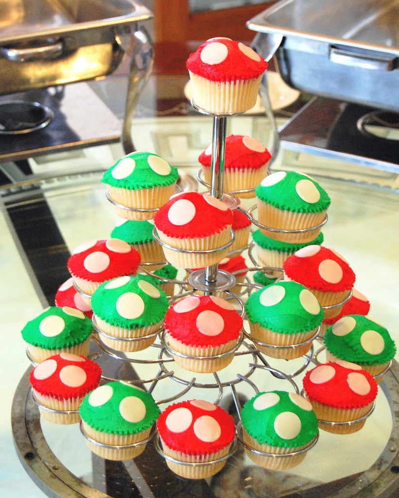 mario themed cupcakes made these for my nephew's mario