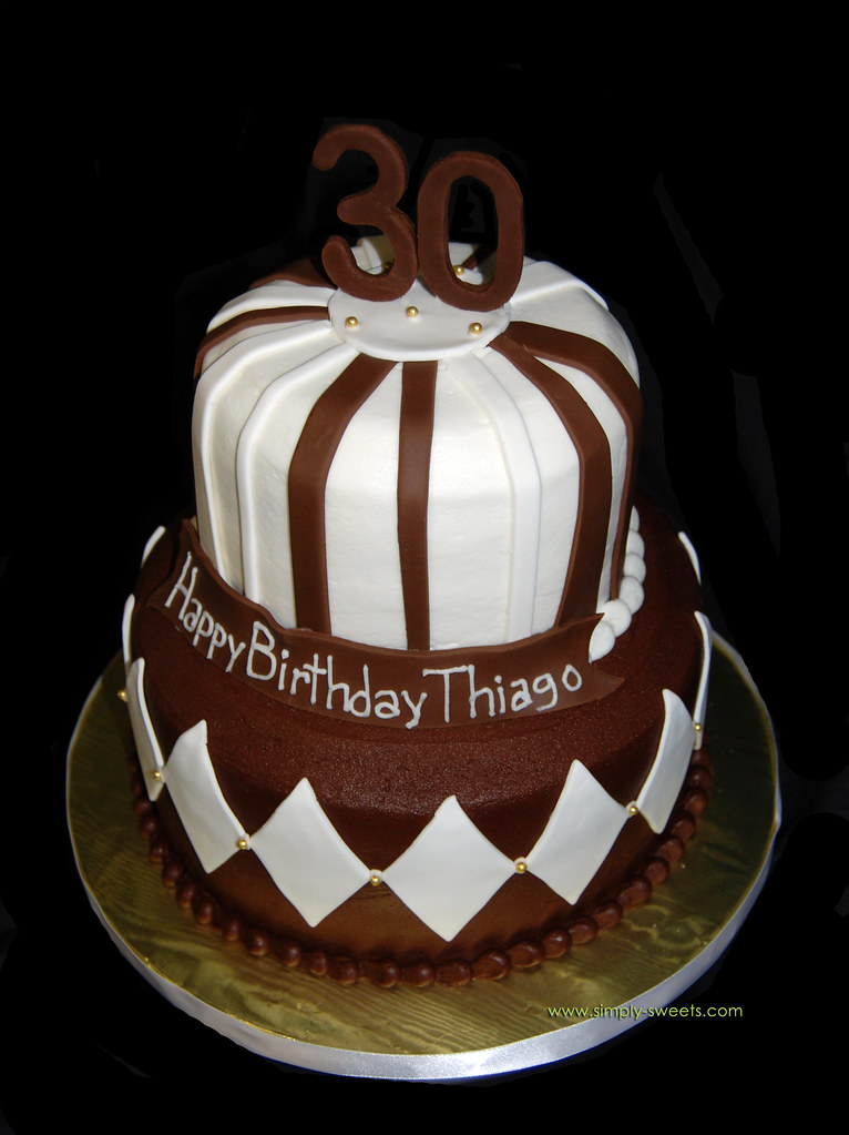  white and gold 30th Birthday cake | www.simply ...
