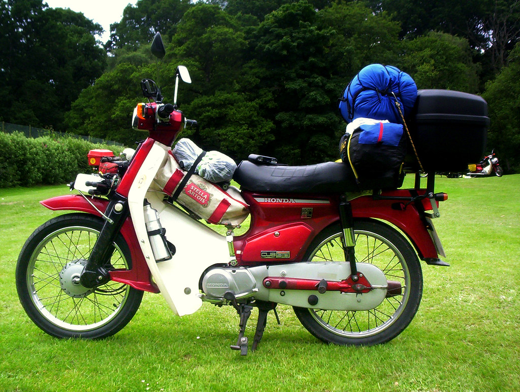 Honda C90 Loaded For Touring Taken On The Annual Cub90c. 