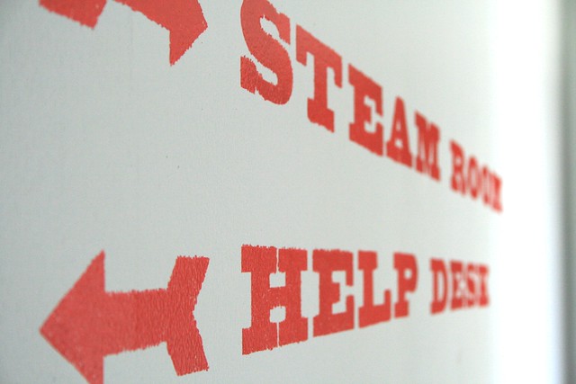 Steam Room And Help Desk Signs Kylterinranta Flickr