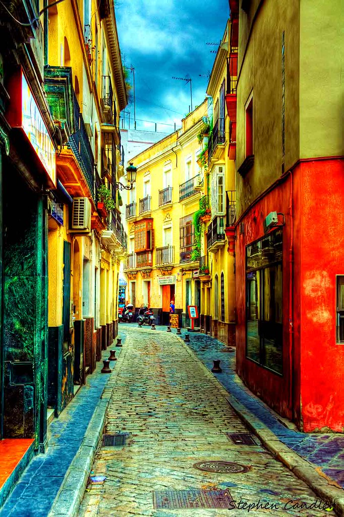 Street In Seville | Colourful street in Seville, Spain | Light+Shade