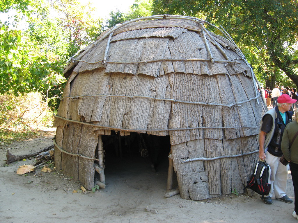 Outside a Wampanoag Winter Home | Outside the English settle… | Flickr