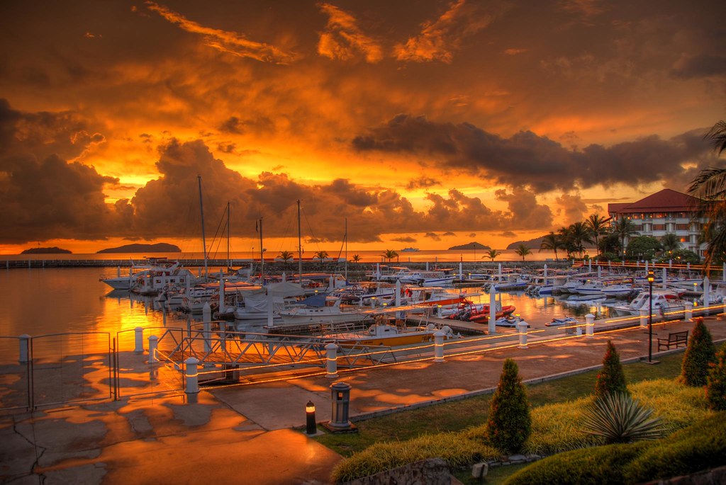 Sutera Harbor Sunset, Kota Kinabalu  Returning from a 