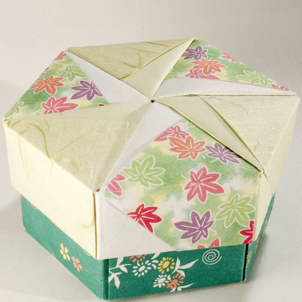 Decorative Hexagonal Origami Gift Box with Lid: # 14 | Flickr