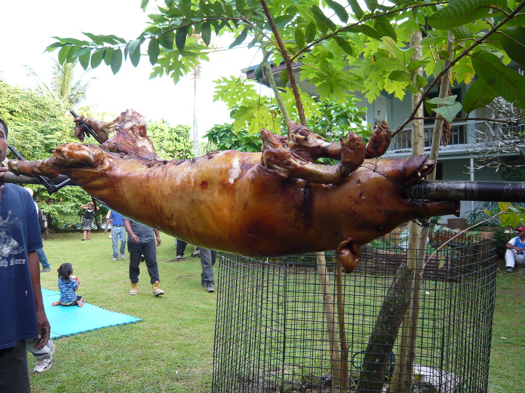Roasted pig on a stick | This is a rare treat for people on … | Flickr