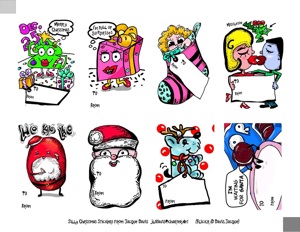 christmas-stickers-to-print-this-is-a-set-of-silly-christm-flickr