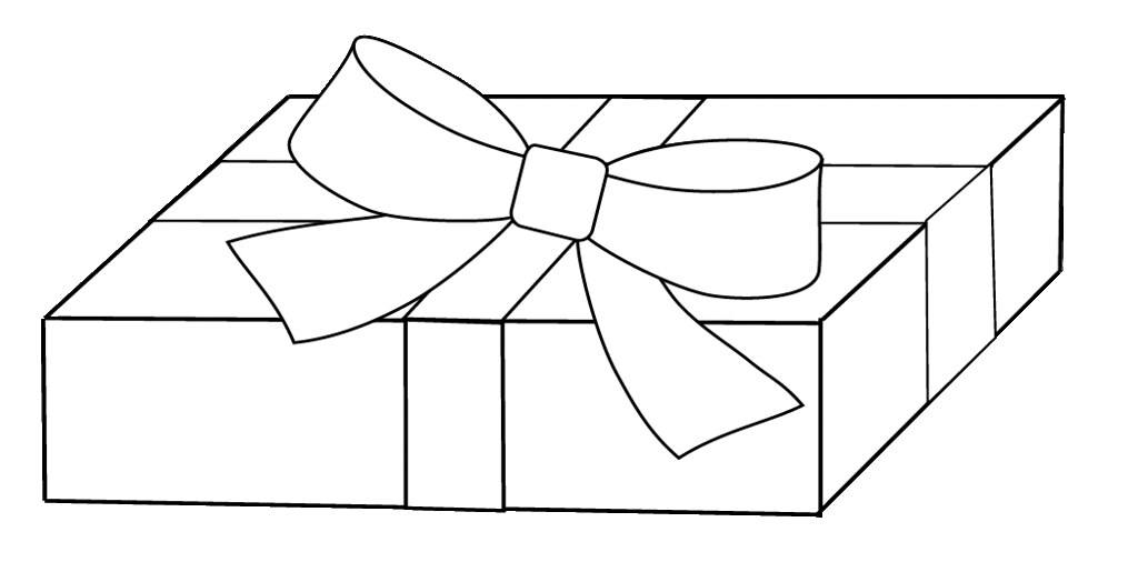 gift clipart black and white free - photo #33