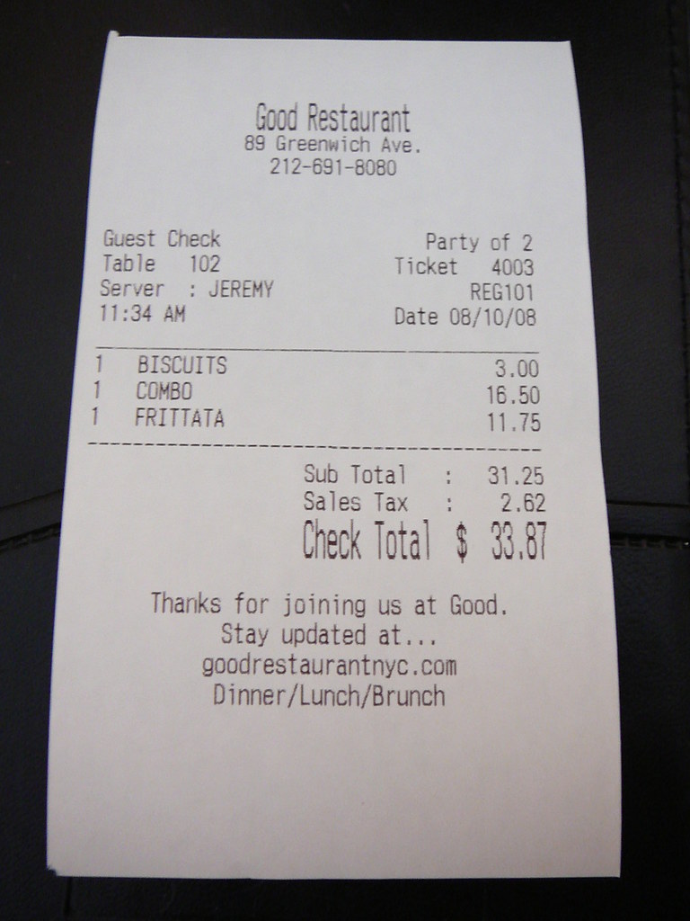 good restaurant receipt frank eng flickr