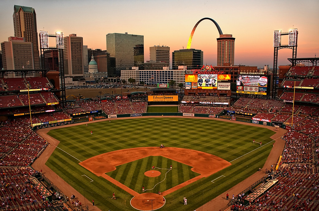 St Louis - Busch Stadium at Sunset | Large On Black See wher… | Flickr