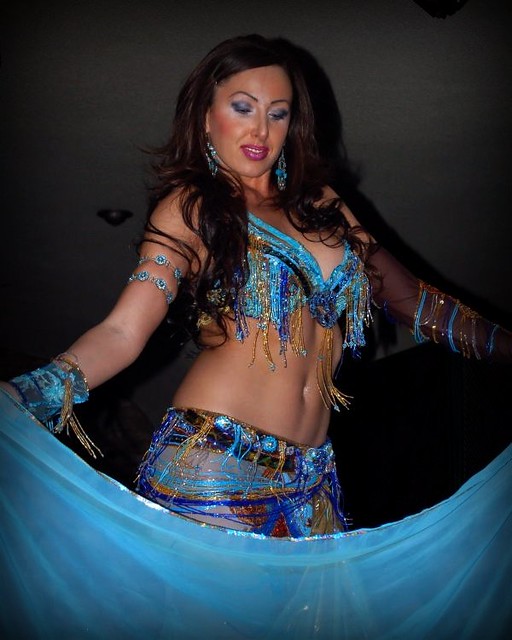 Turkish Belly Dancer With Blue Veil Native To North Africa… Flickr