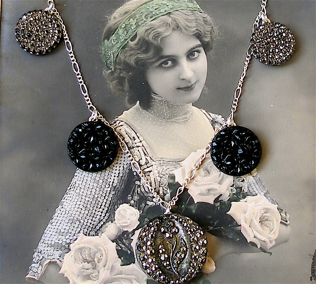 1800's antique Victorian button necklace, jewelry jeweller… | Flickr