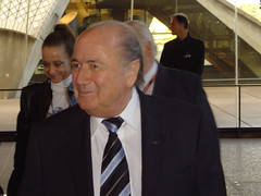 Sepp Blatter Arrives at the Opening ceremony