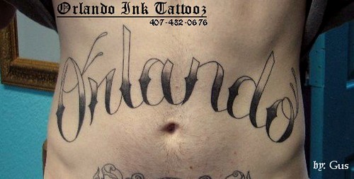Script Letter Tattoo Stomach Tattoo Orlando Ink Tattoos Flickr