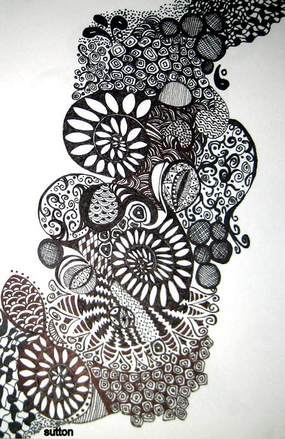black and white doodling doodling Debra Sutton Flickr