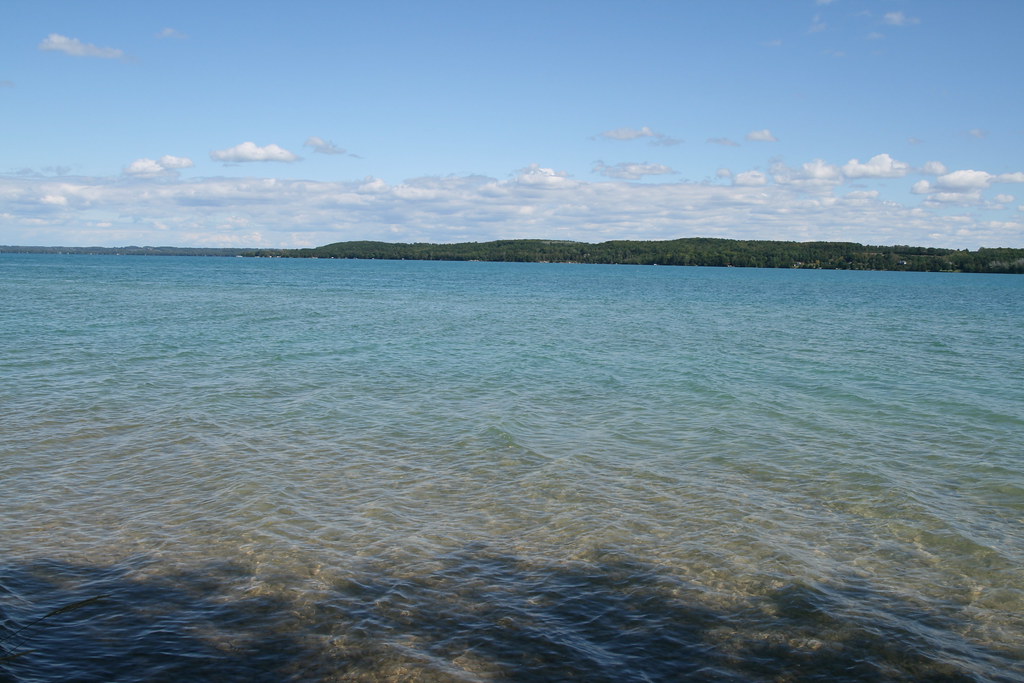 Elk Lake The clear, blue waters of Elk Lake in Michigan. Bernt