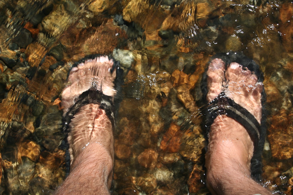 Feet, sandals and rocks (oh, and cold water) | Adam DeClercq | Flickr