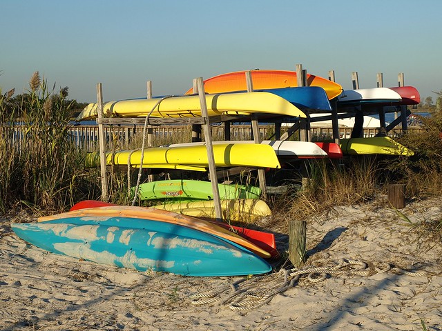 Kayaks at Ted's Fishing Station, South Oyster Bay, Point Lookout NY