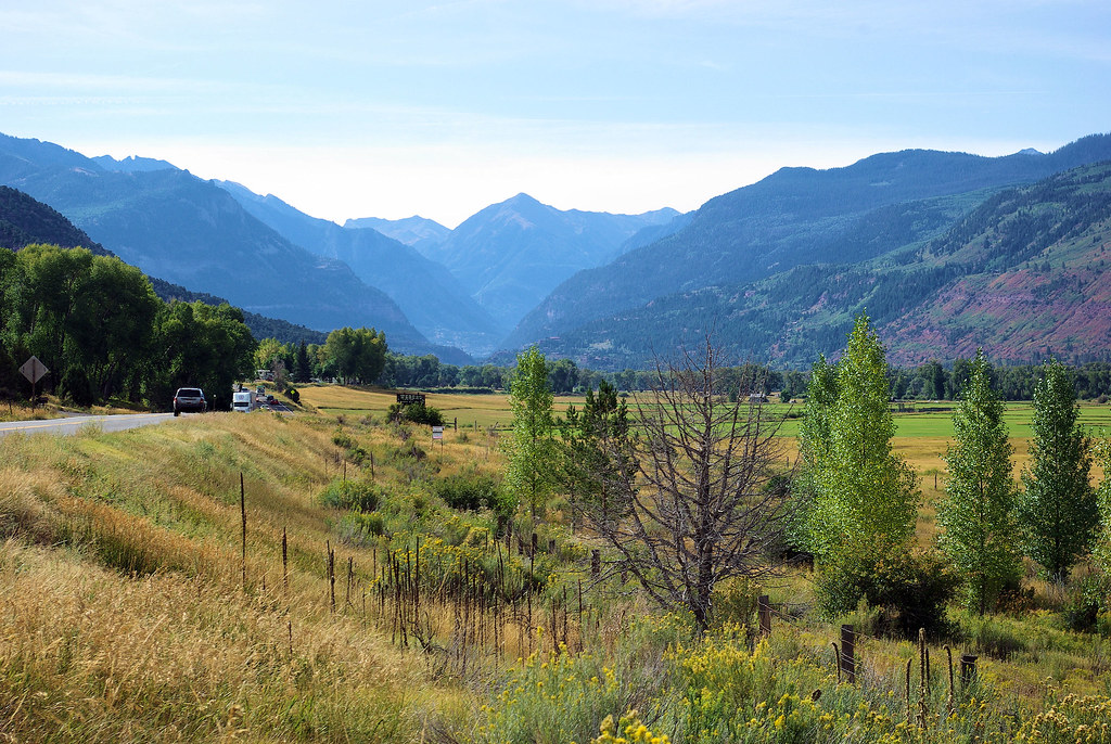 About 9 miles north of Ouray Colorado, looking south towards Ouray, Colorado September 11, 2009 (Pentax K10D)