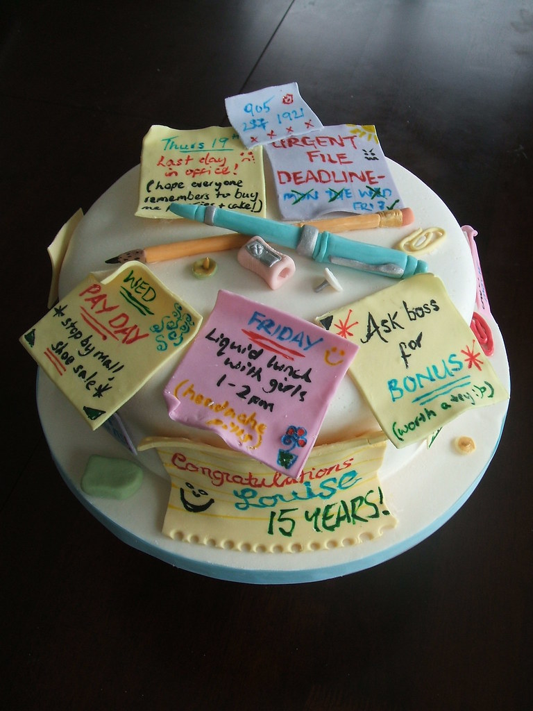 Post It! | Retirement cake for an office worker who was know… | Flickr