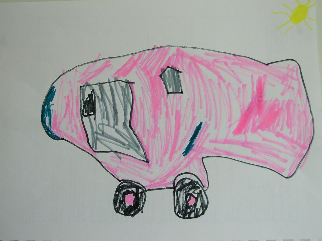 Pink Car - Felt Tip Pen Drawing | I like pink and would like\u2026 | Flickr