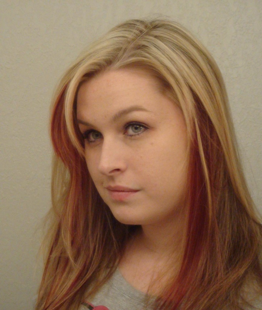 Blonde And Red Highlighted Hair 30