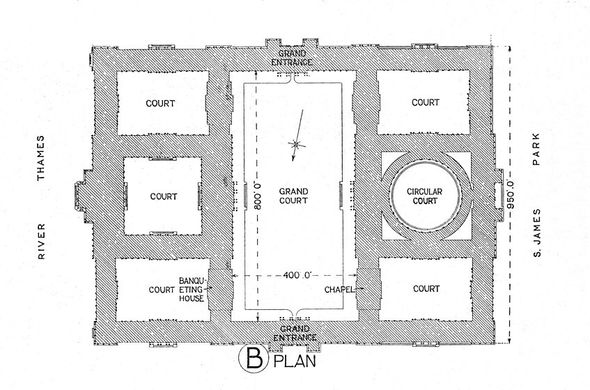 Whitehall Palace reconstruction plan Title Whitehall